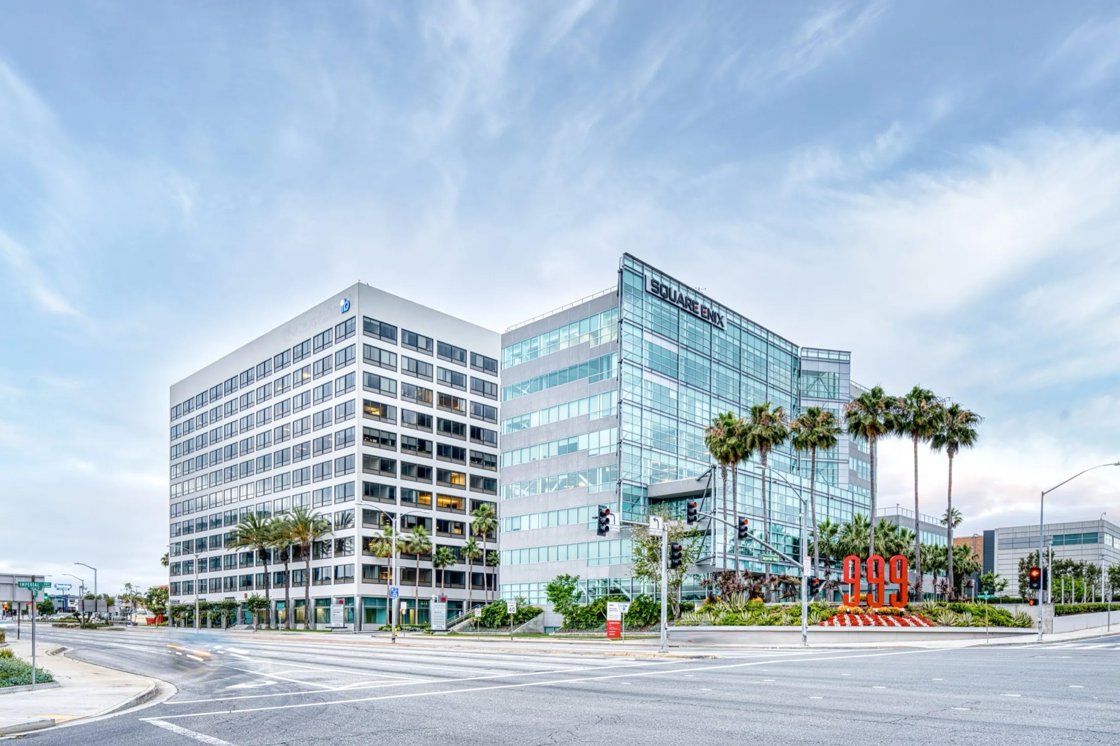 909 and 999 North Pacific Coast Highway in El Segundo, two office buildings from across the intersection