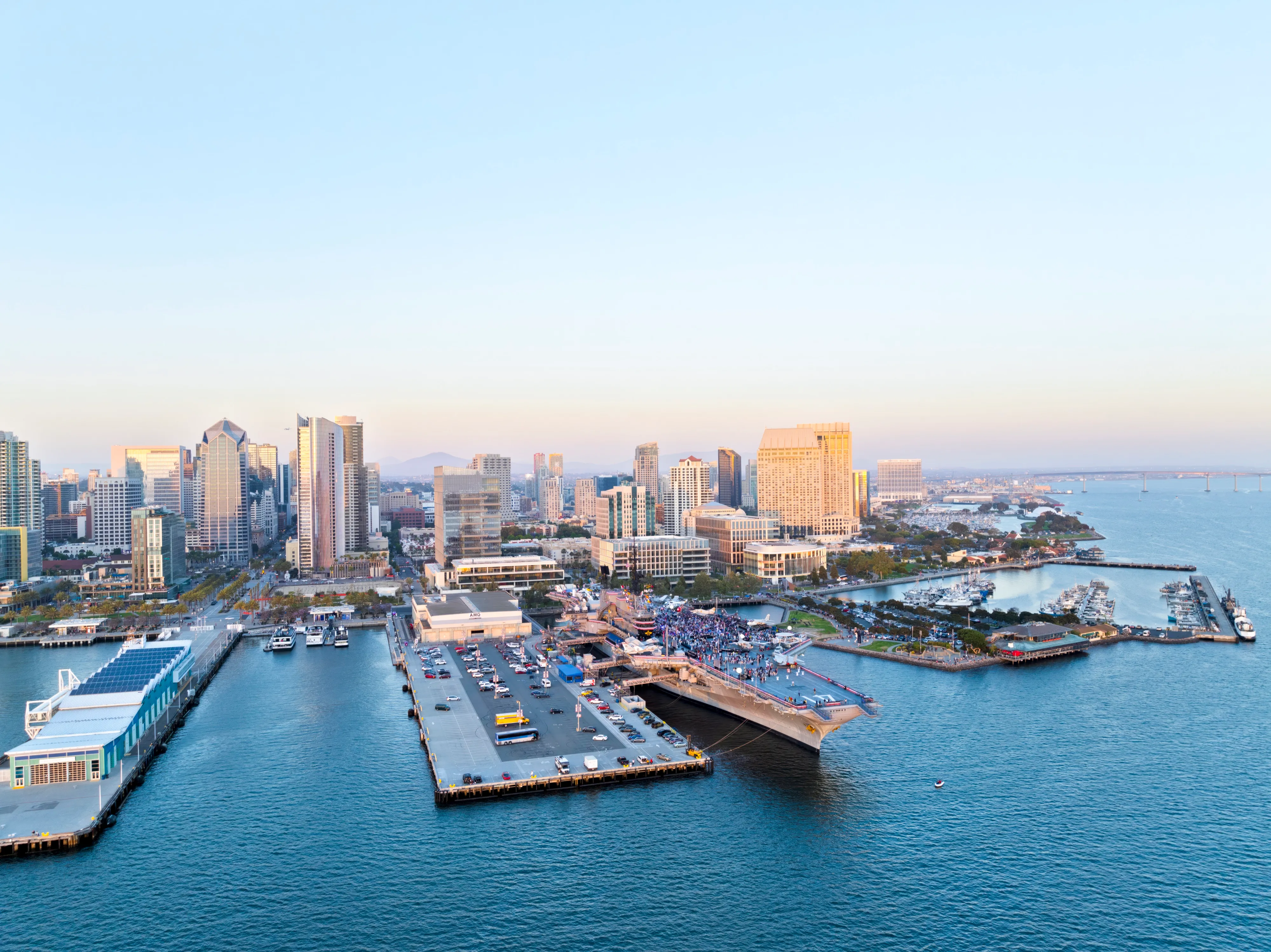 RaDD and its park on the downtown San Diego waterfront, from the air